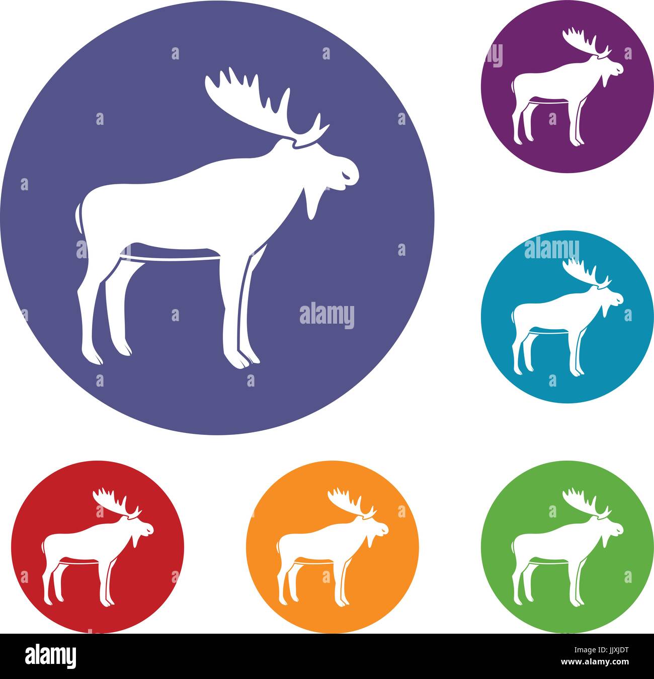 Deer icons set Stock Vector Image & Art - Alamy