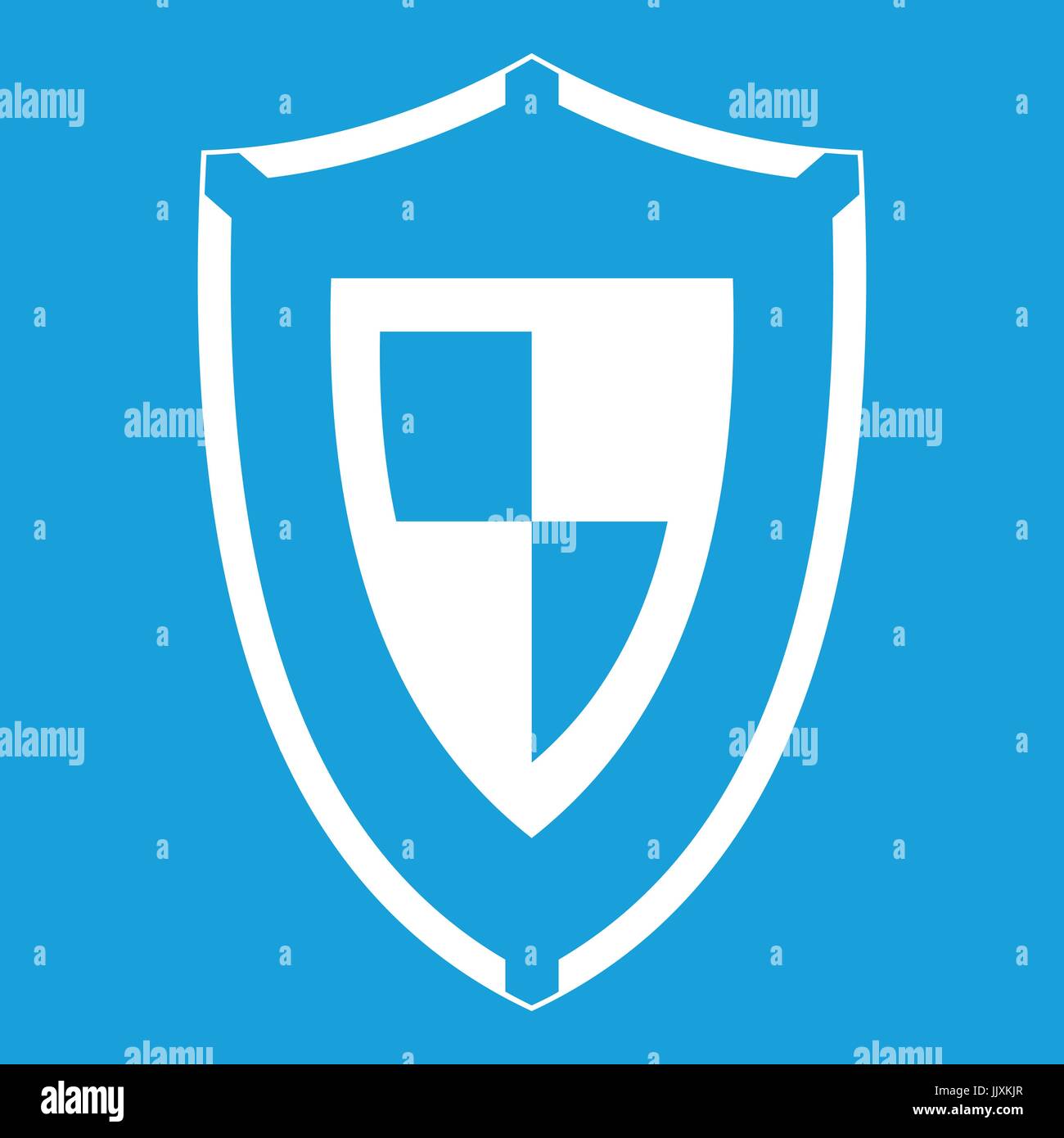 Shield icon white Stock Vector Image & Art - Alamy