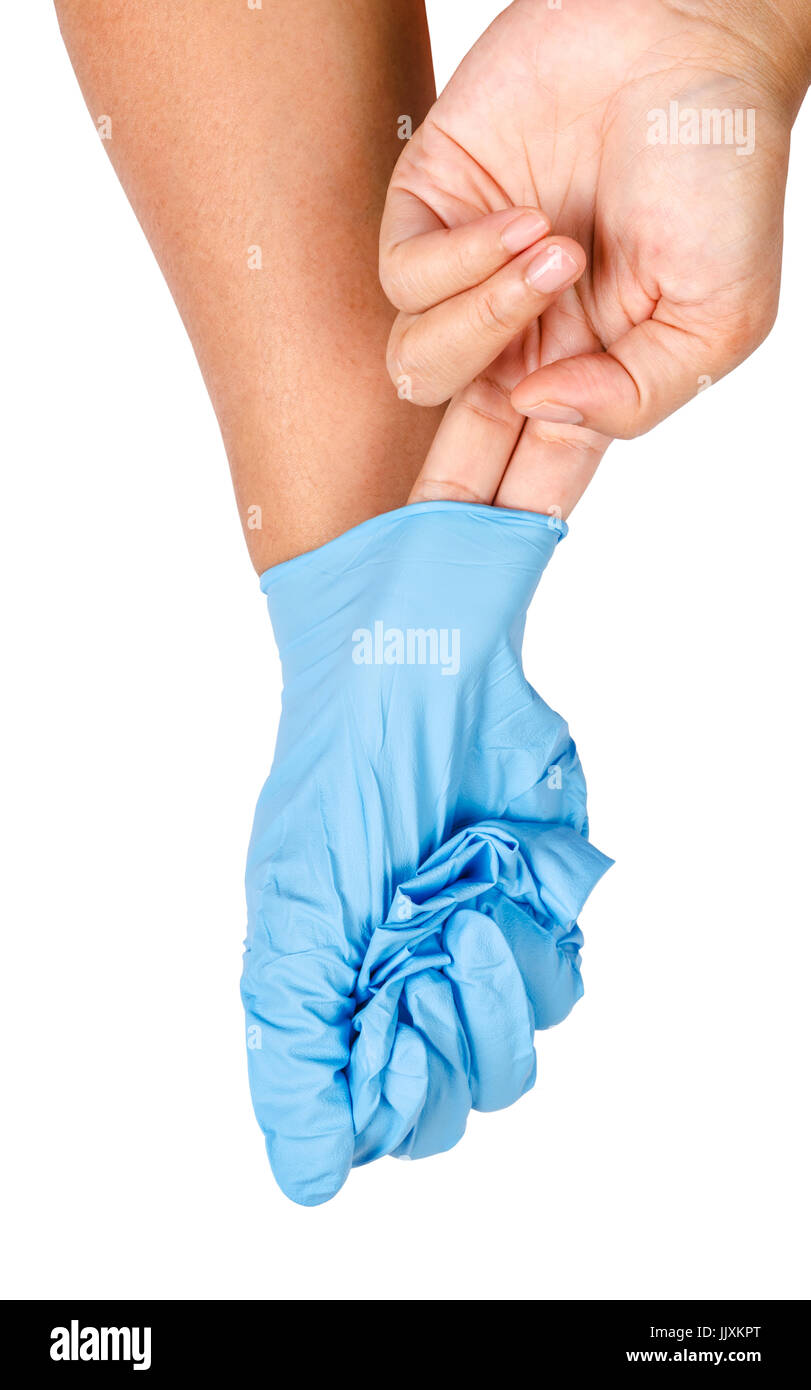 blue disposable gloves medical 