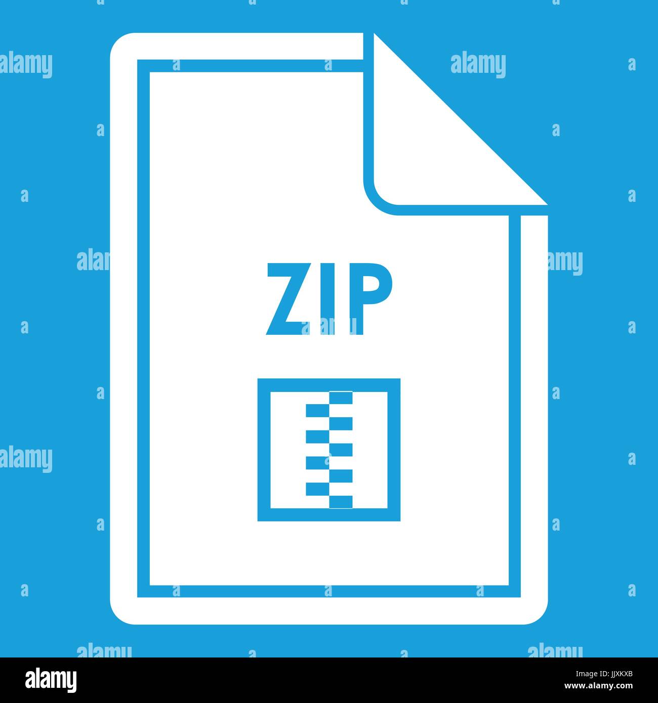 File ZIP icon white Stock Vector Image & Art Alamy