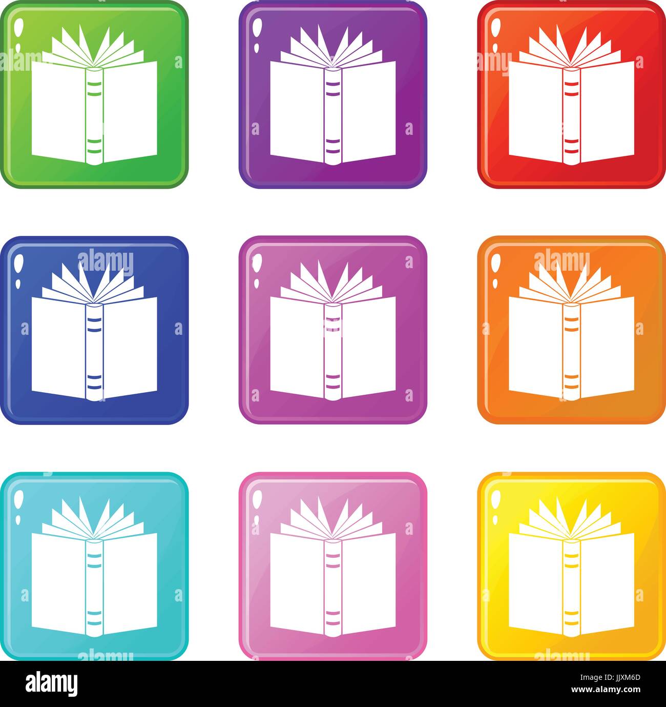 Open thick book set 9 Stock Vector Image & Art - Alamy