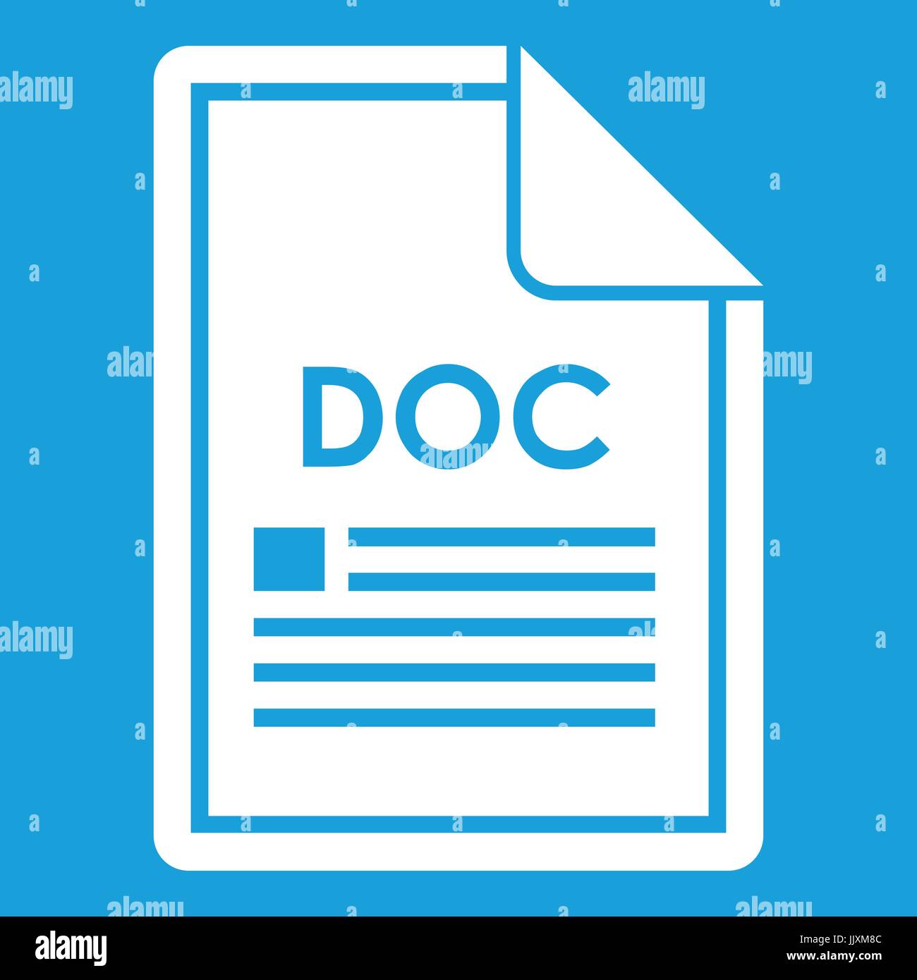 File DOC icon white Stock Vector Image & Art - Alamy