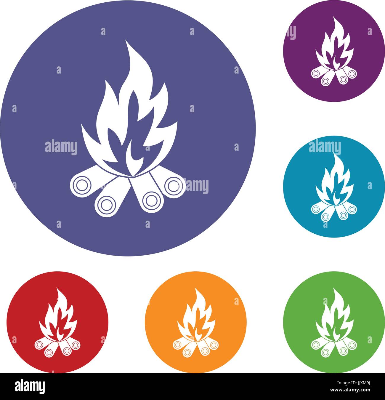Bonfire icons set Stock Vector Image & Art - Alamy