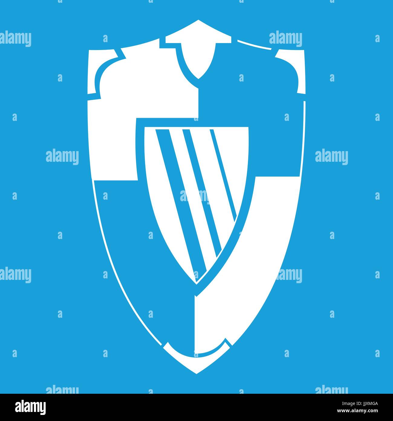 Shield icon white Stock Vector Image & Art - Alamy