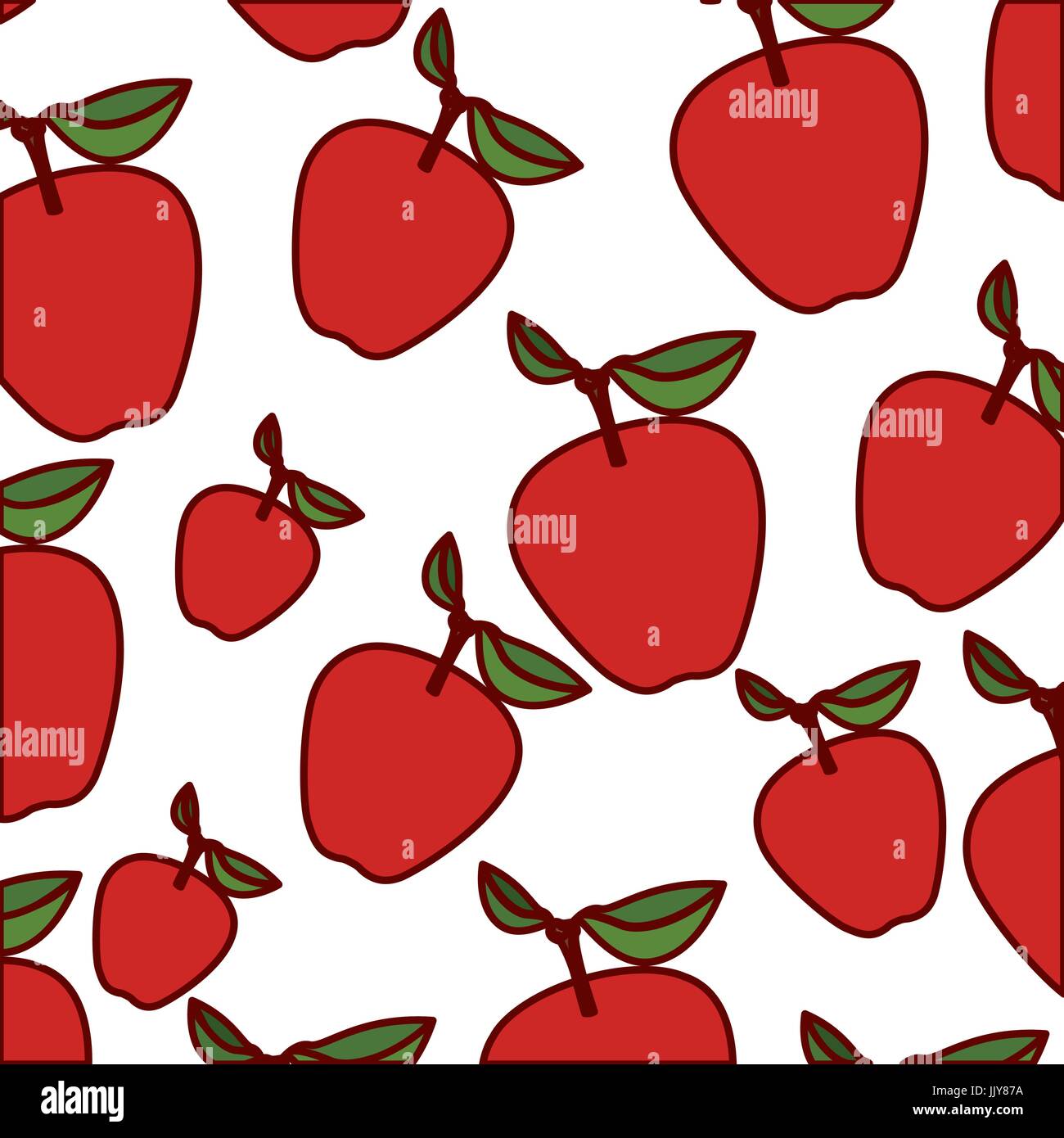 white background with pattern of apples fruits Stock Vector Image & Art ...