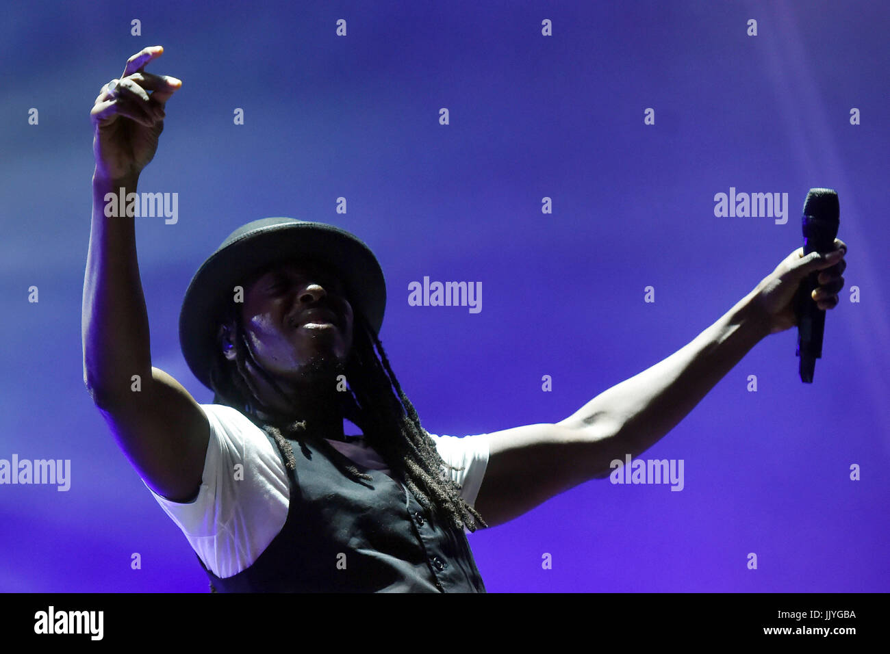Ostrava, Czech Republic. 20th July, 2017. Senegal singer Faada Freddy ...