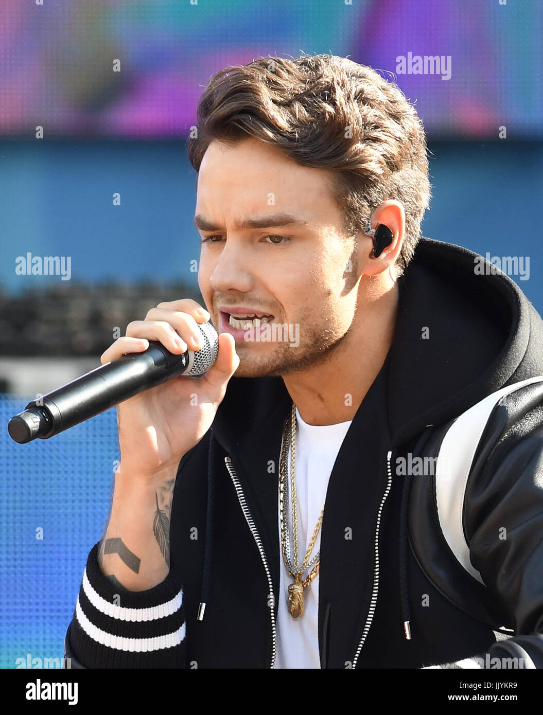NEW YORK, NY - JULY 21: Laim Payne performs in Central Park at Rumsey