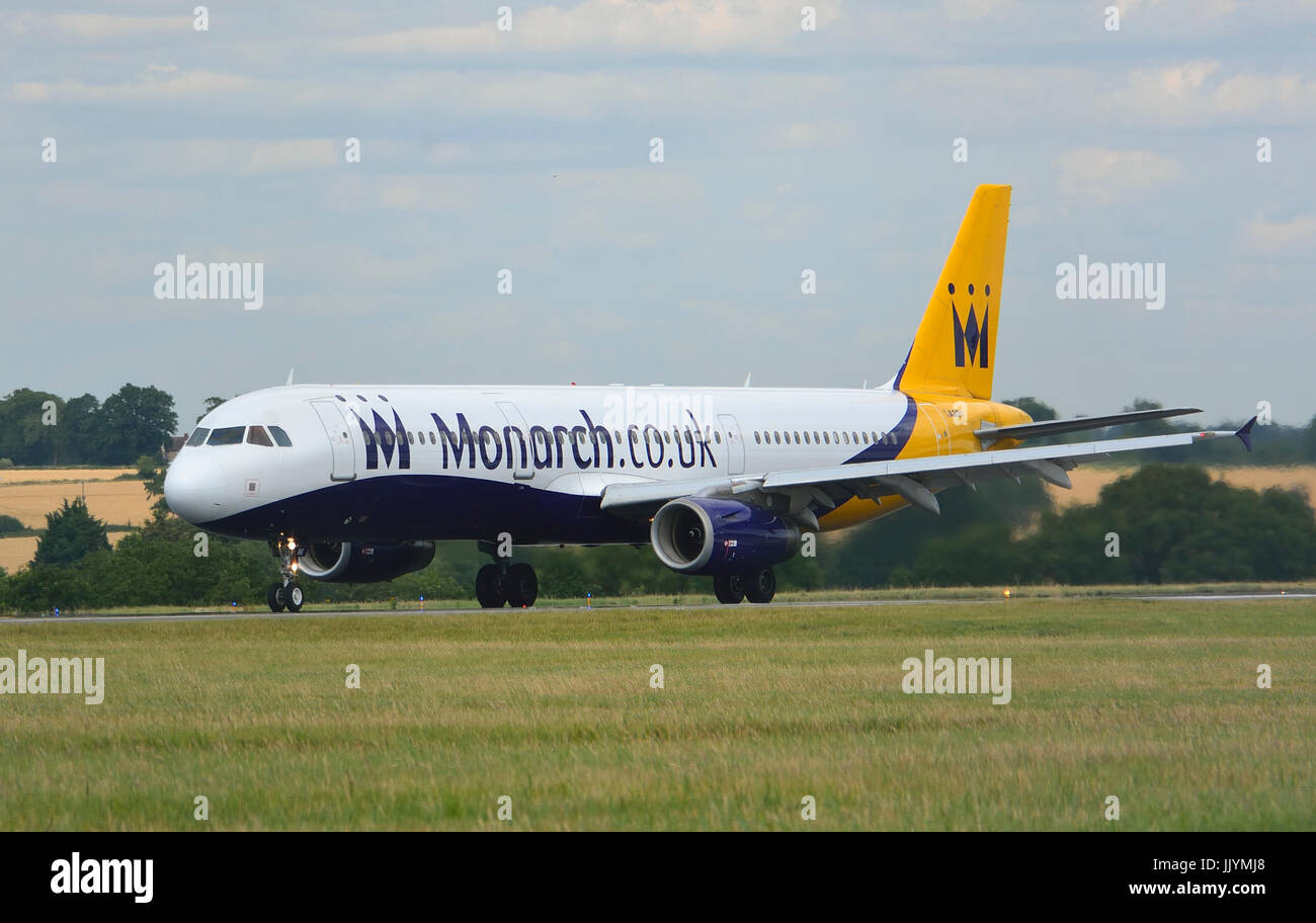 Moanarch airplane at Luton airport, Bedfordshire, UK Stock Photo