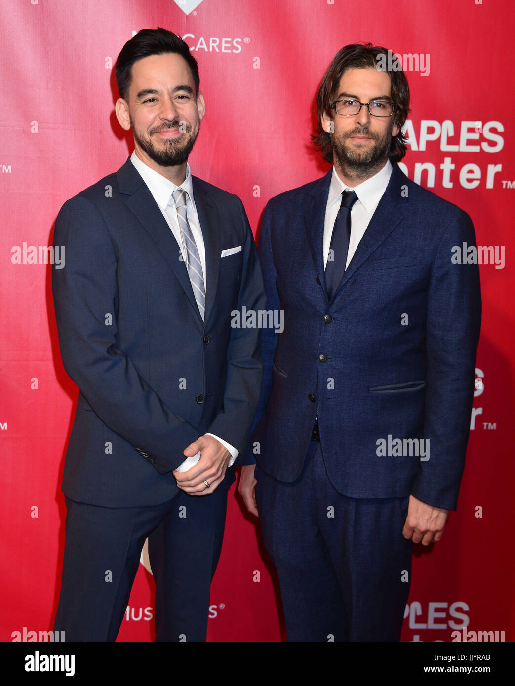Mike Shinoda, Rob Bourdon - Linkin Park - 080 at 2016 MusiCares Person of the Year Dinner honoring Lionel Richie at the Convention Center in Los Angeles. February 13, 2016. Stock Photo