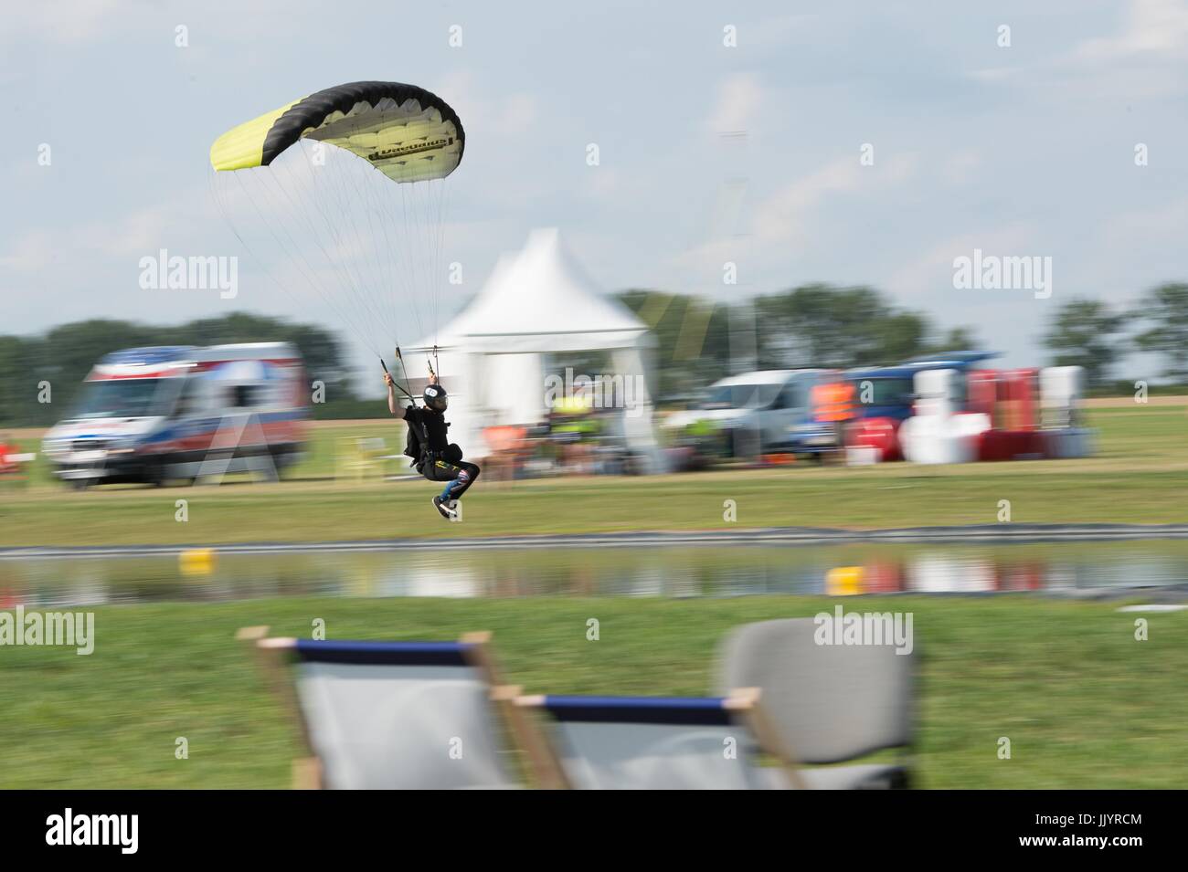 Wroclaw, Poland. 21st July, 2017. The World Games, an international multi-sport event is hold on July 20 in Wroclaw, Poland In the picture: Parachuting Credit: East News sp. z o.o./Alamy Live News Stock Photo