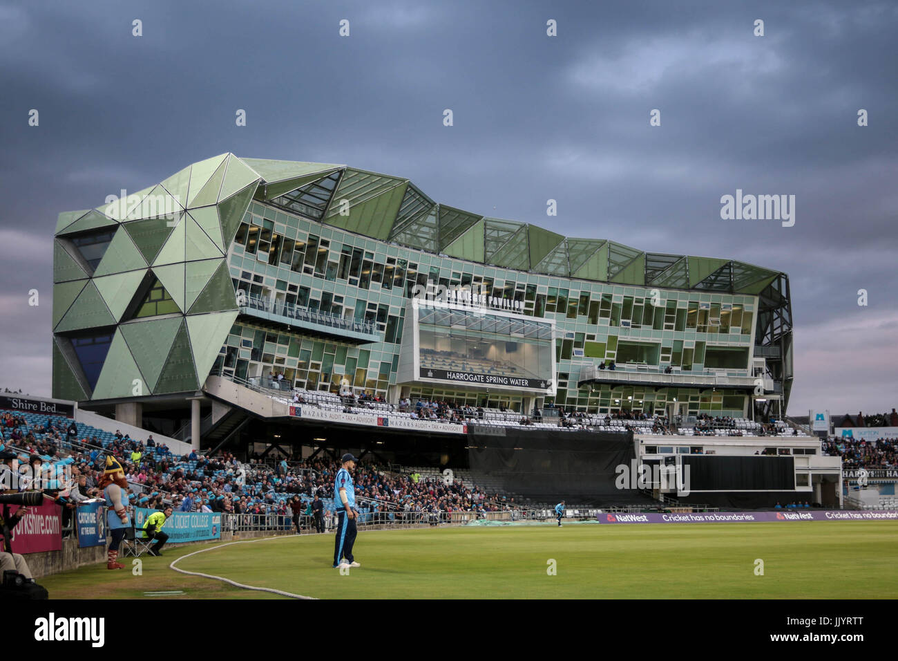 General view of Headingley Cricket ground during the Natwest T20 Blast game between Yorkshire County Cricket Club v Warwickshire County Cricket Club on Friday 21 July 2017. Photo by Mark P Doherty. Stock Photo