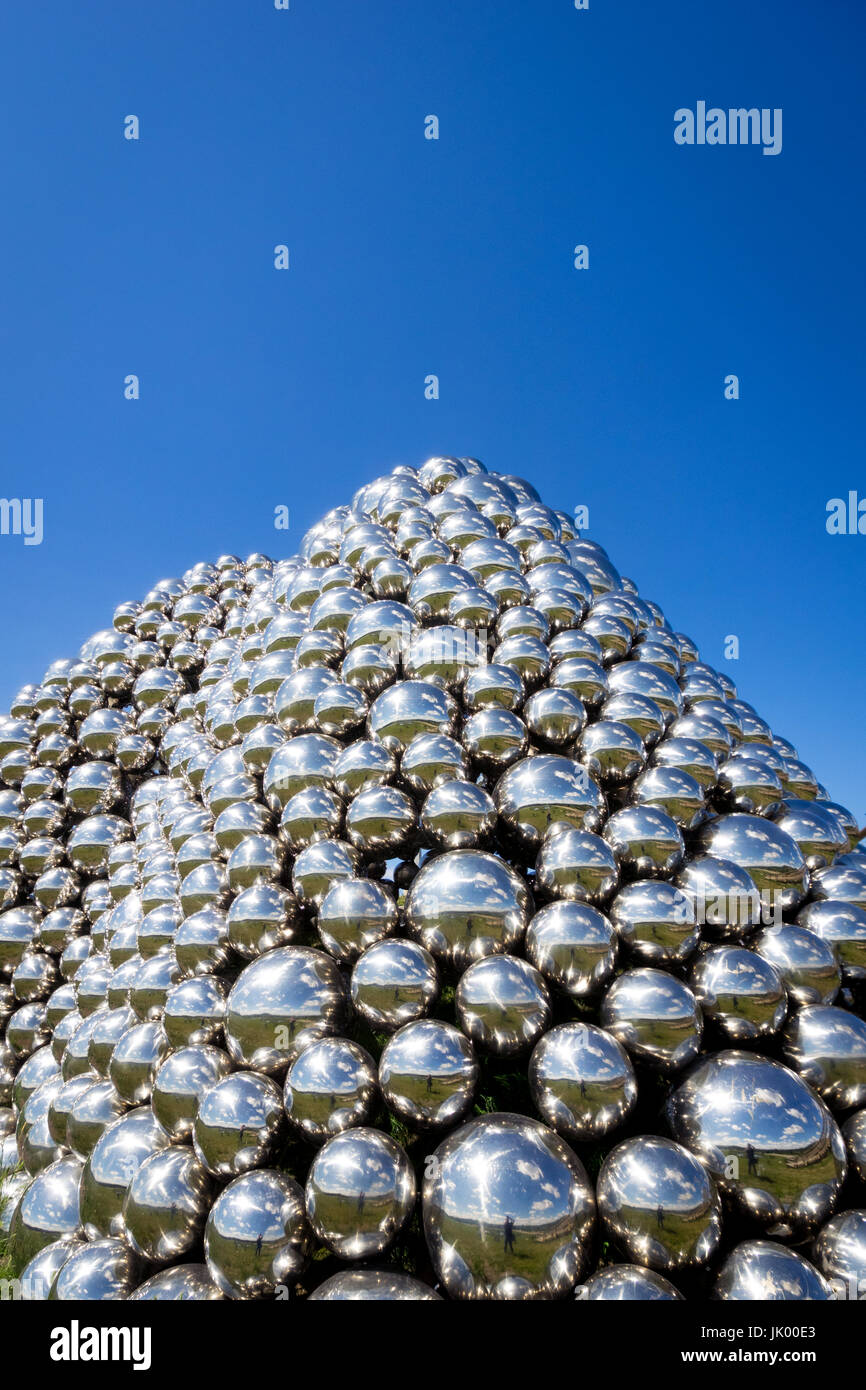 Alberta canada edmonton public art balls installation sculpture steel