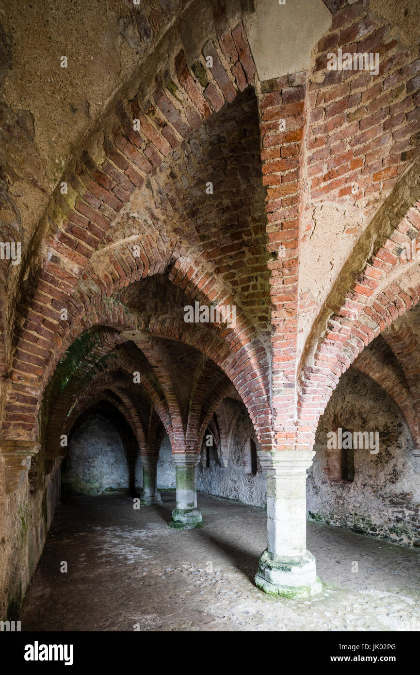 Blakeney Guildhall. A medieval merchant house basement Stock Photo