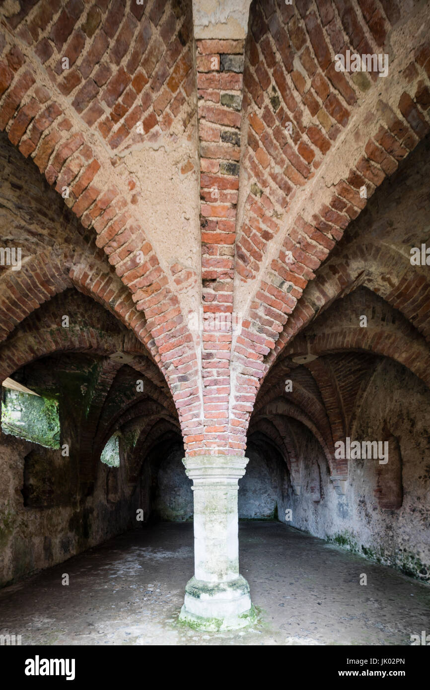 Blakeney Guildhall. A medieval merchant house basement Stock Photo