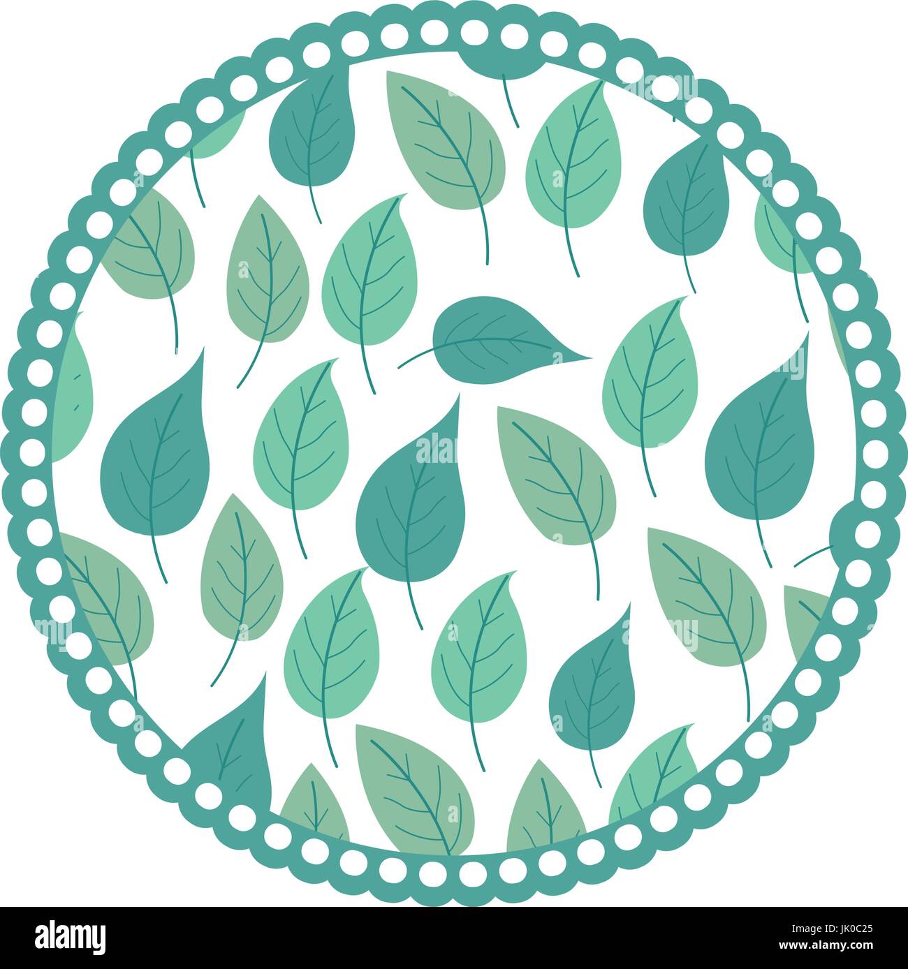 white background with colorful circular frame with pattern of ovoid ...