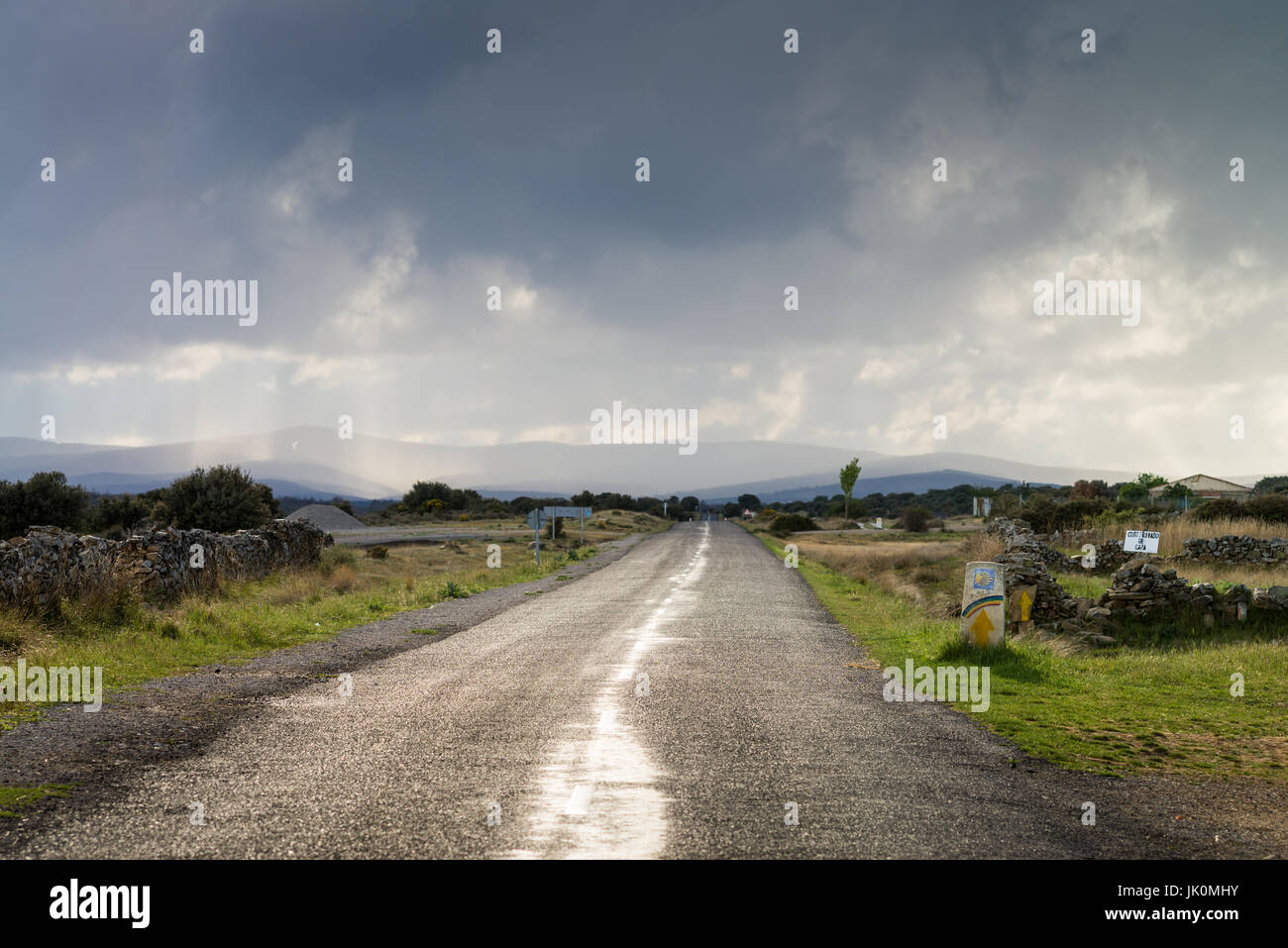 Santa Catalina de Somoza, Province Leon, Spain. camino de Santiago. Stock Photo