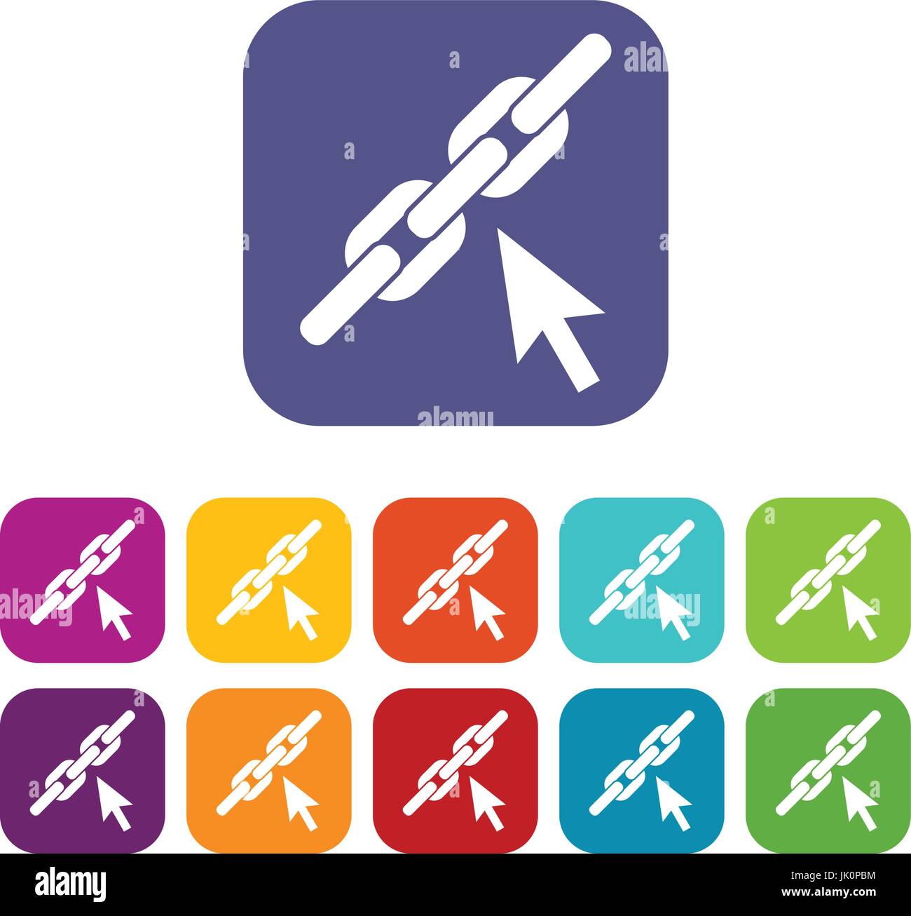 Chain link icons set Stock Vector Image & Art - Alamy