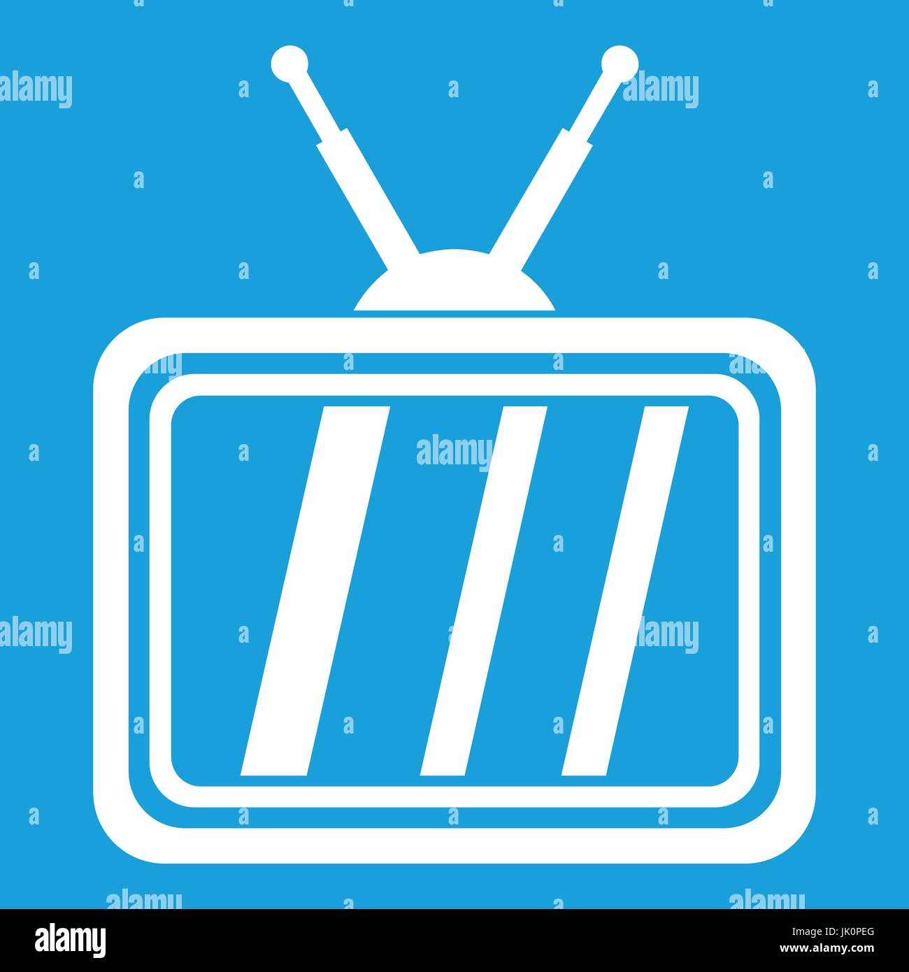 Retro TV icon white Stock Vector Image & Art - Alamy