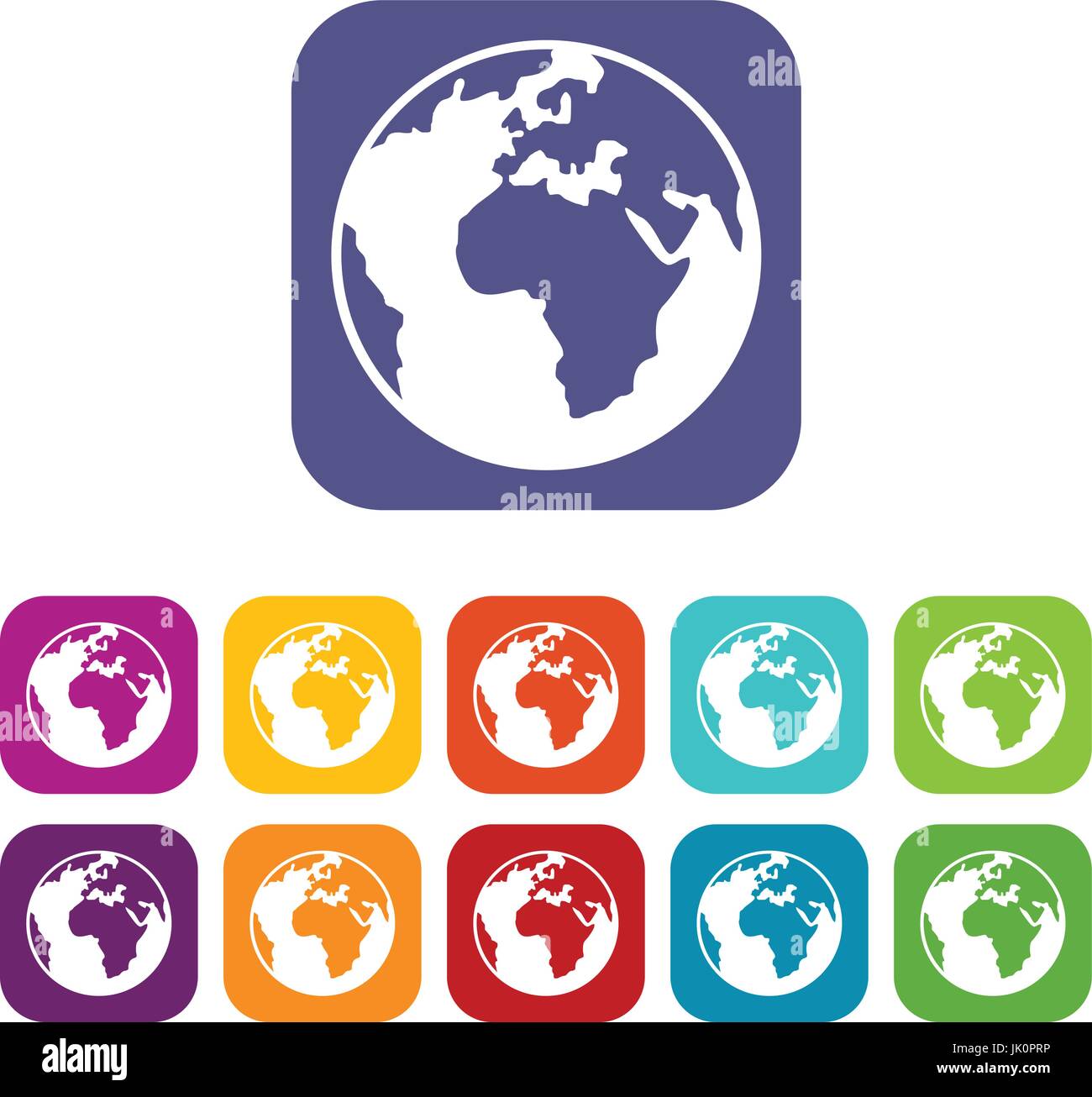 Earth globe icons set Stock Vector Image & Art - Alamy