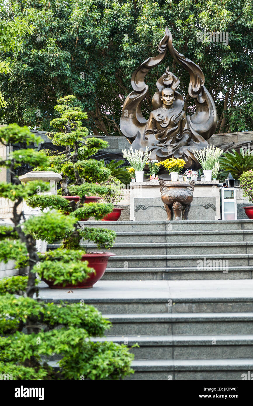 Memorial and shrine to Ven. Thich Quang Duc - Ho Chi Minh City, Vietnam - March 2017 Stock Photo