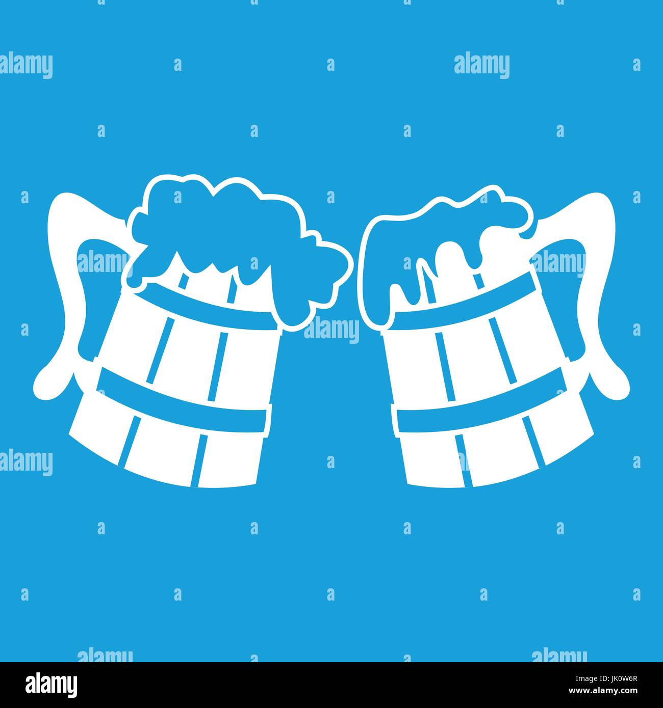 Wooden beer mugs icon white Stock Vector Image & Art Alamy