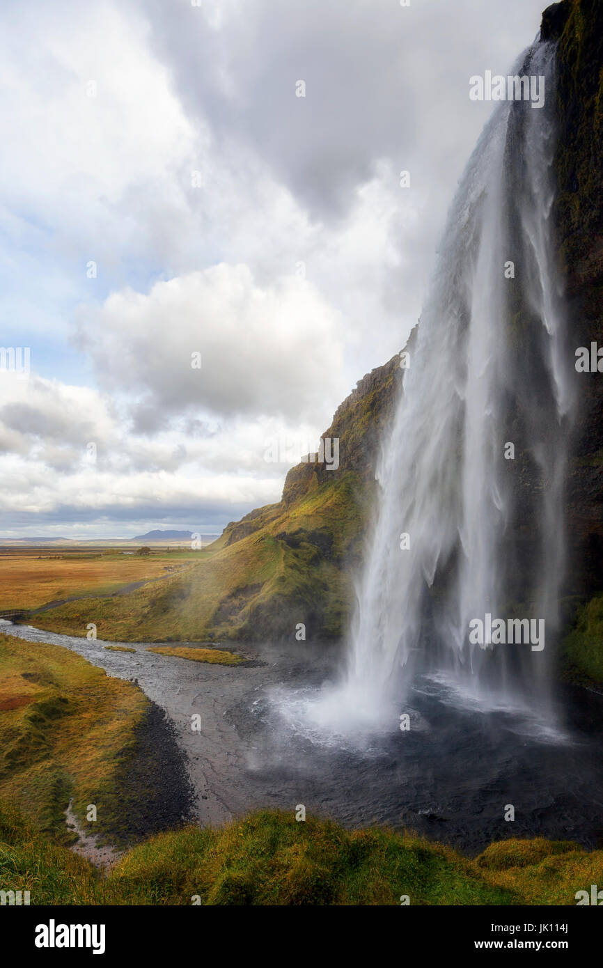 Seljalandsfoss Waterfall, Iceland Stock Photo