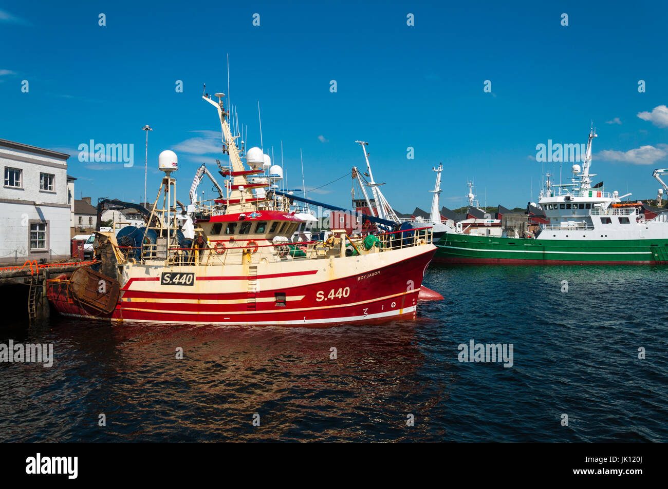 Fishing vessels trawlers in Killybegs harbour, County Donegal, Ireland Stock Photo