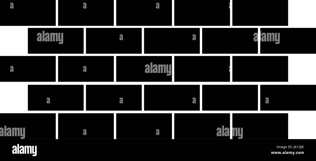 Bricks wall construction icon vector Black and White Stock Photos ...