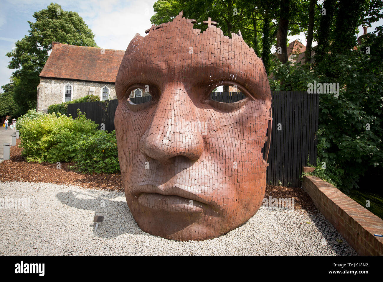 Canterbury, Kent, England, UK. Bulkhead by artist Rick Kirby displayed near the Marlowe Theatre in Canterbury, Kent, England. Credit: Windmill Images. Stock Photo