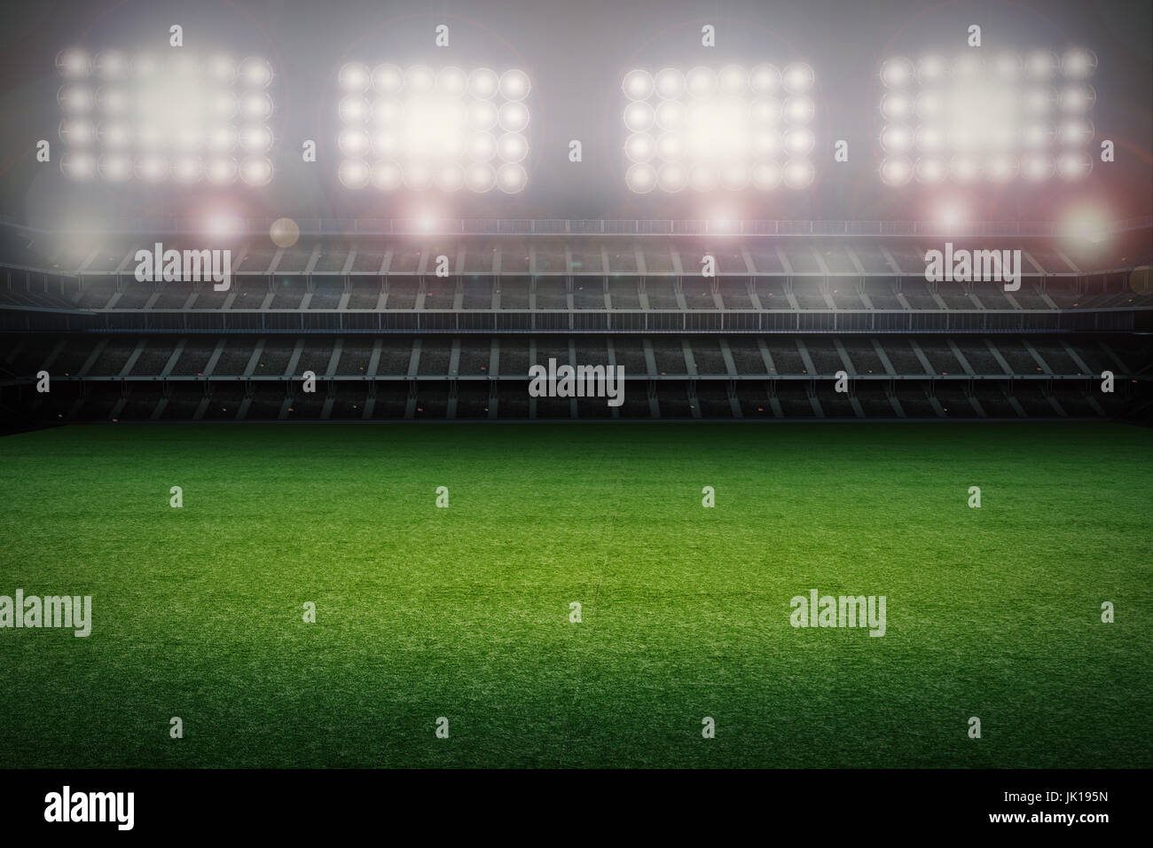 3d rendering stadium with soccer field Stock Photo - Alamy