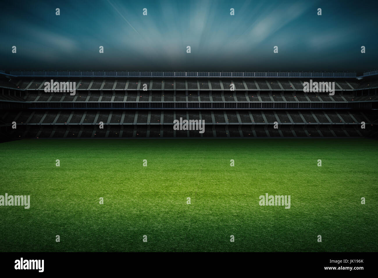 3d rendering stadium with soccer field Stock Photo - Alamy