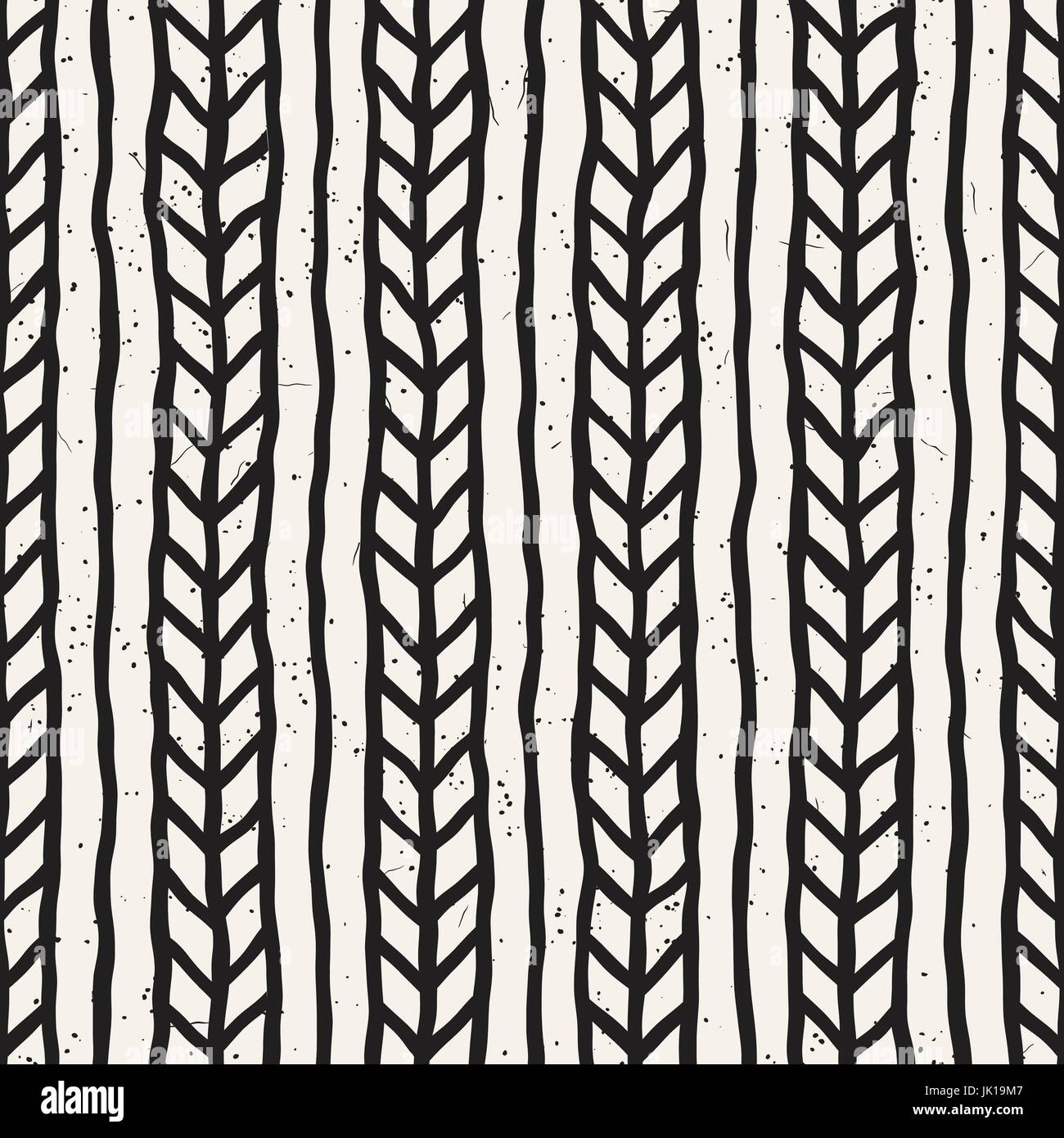 Seamless pattern hand drawn brush strokes. Ink doodle grunge ...