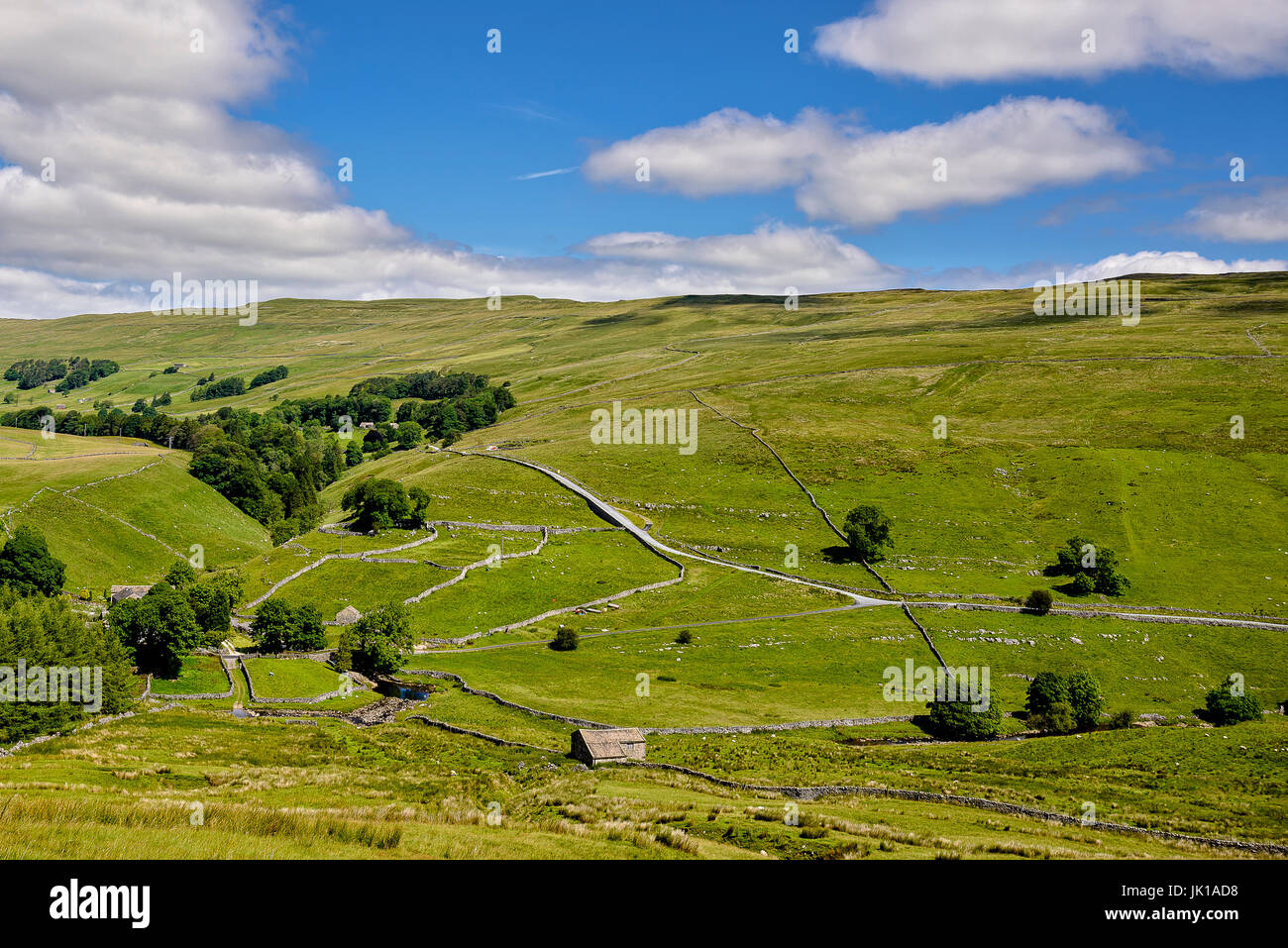 Typical Yorkshire Dales view in Upper Wharfedale Stock Photo
