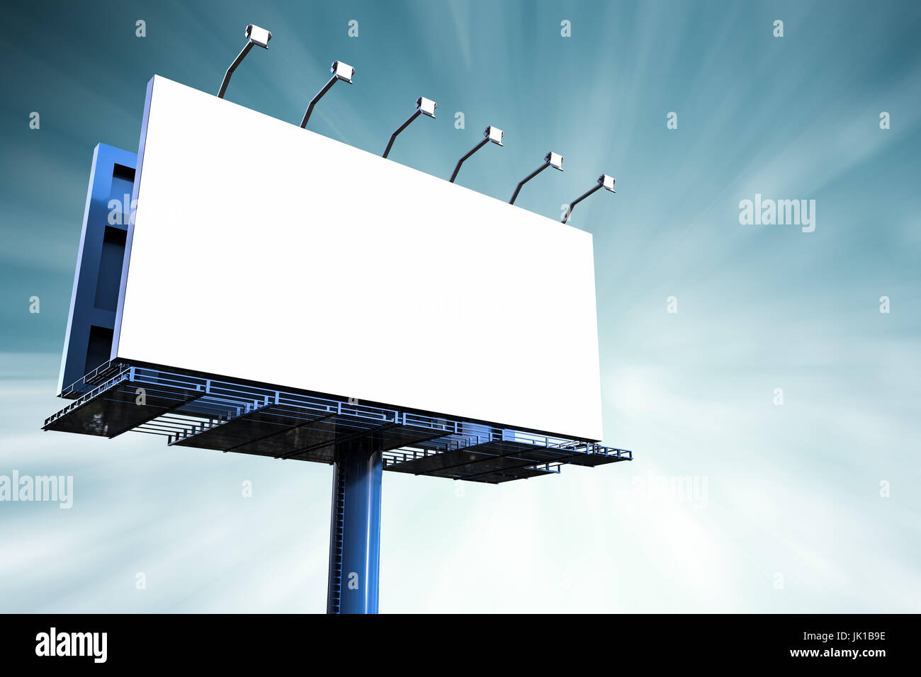3d rendering blank white billboard Stock Photo - Alamy