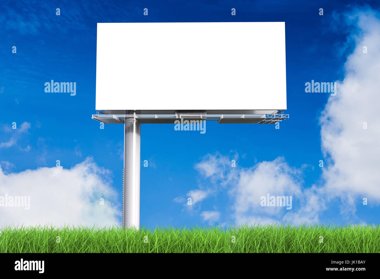 3d rendering blank white billboard Stock Photo - Alamy