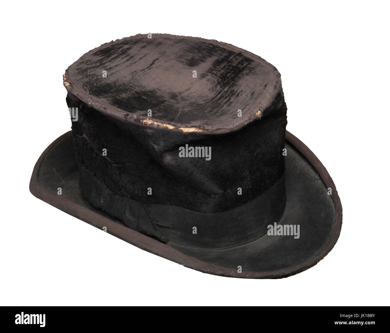 Old Black Top Hat Stock Photo