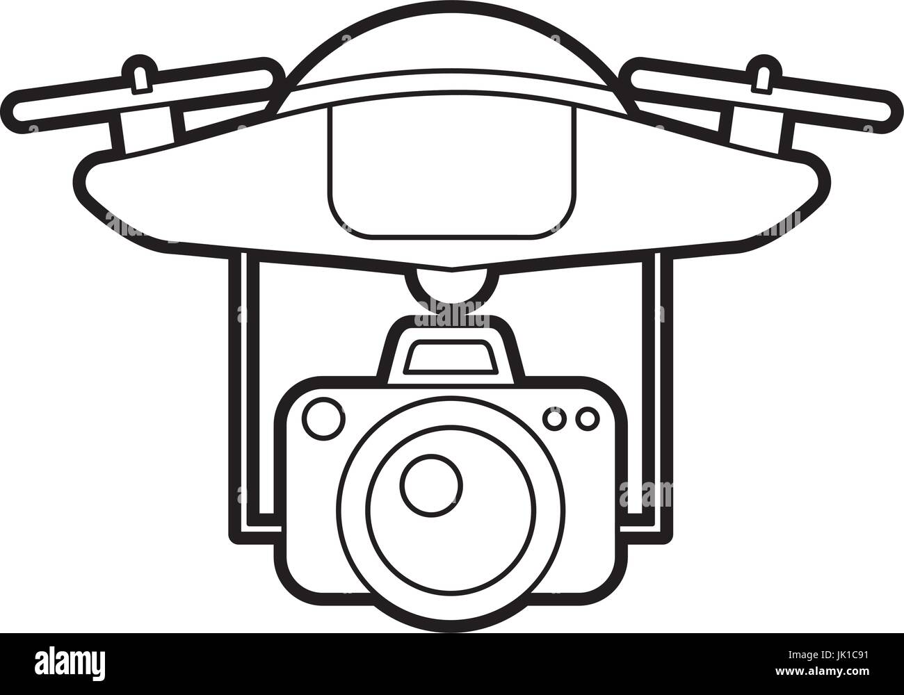 drone flying technology with camera Stock Vector Image & Art - Alamy