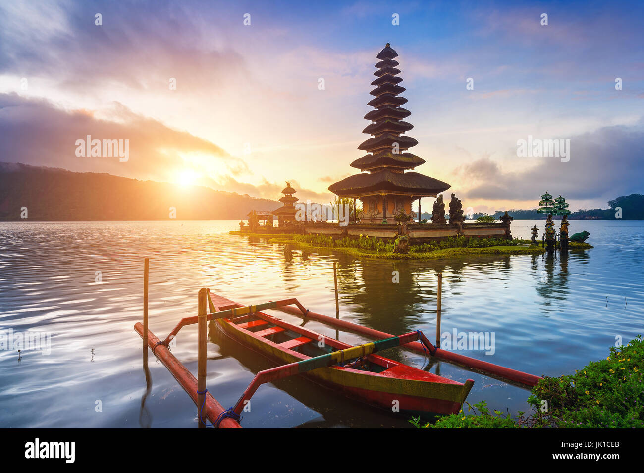pura ulun danu bratan temple in Bali, indonesia. Stock Photo