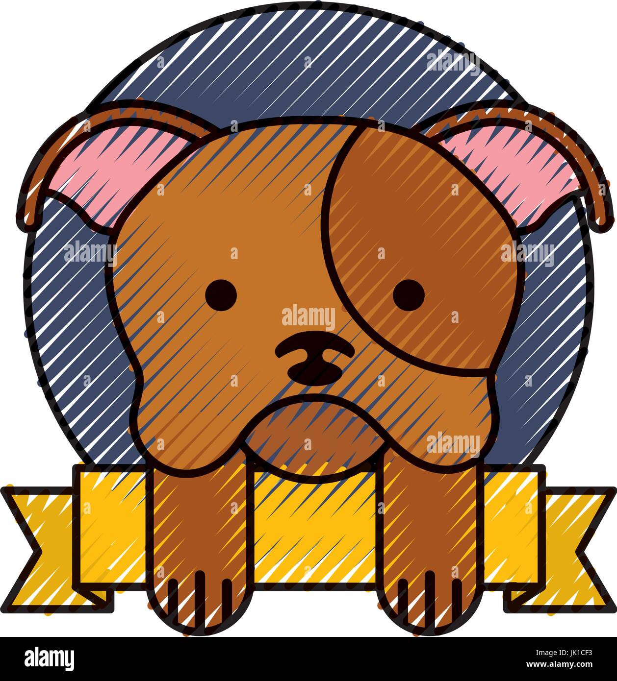 Dog Eating Ribbon cute dog mascot with ribbon Stock Vector Image & Art - Alamy