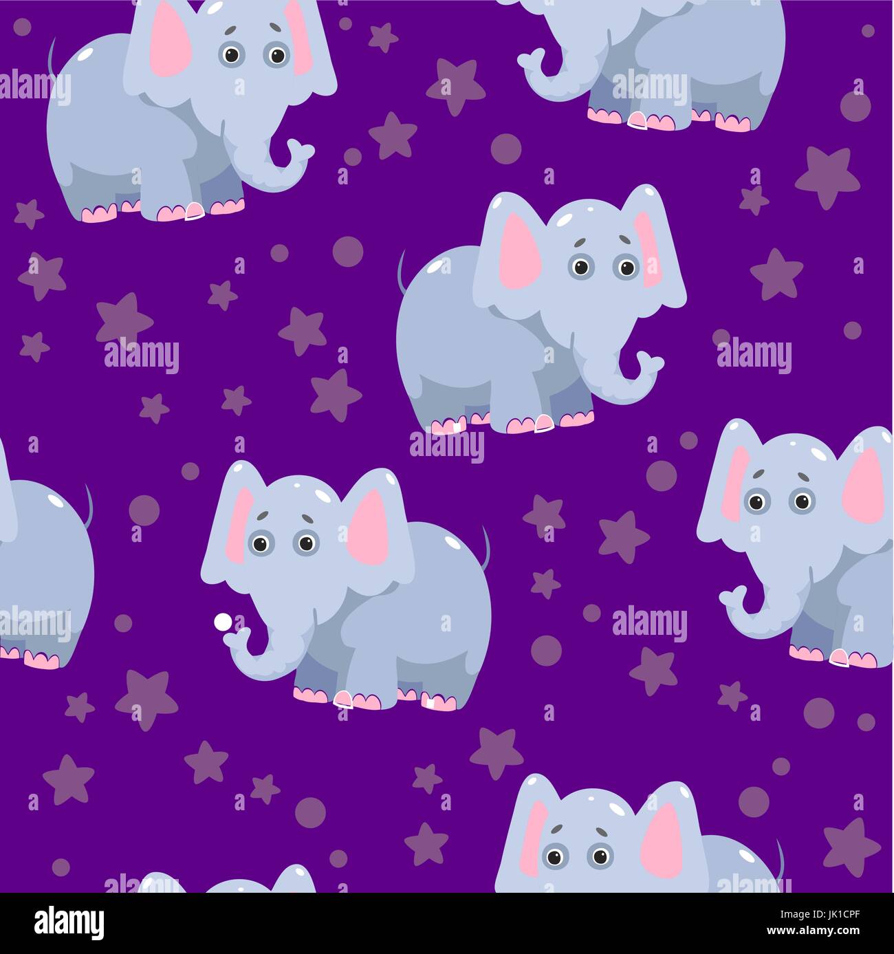 Funny Elephants seamless background. Fantasy pattern Stock Vector Image ...