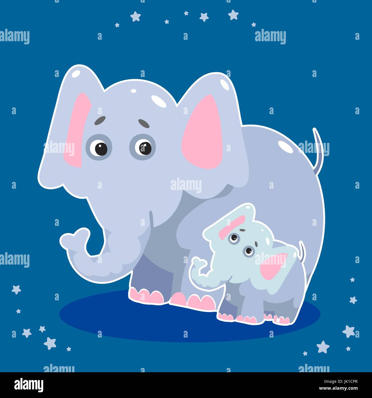 Cartoon mother baby elephant hi-res stock photography and images - Alamy