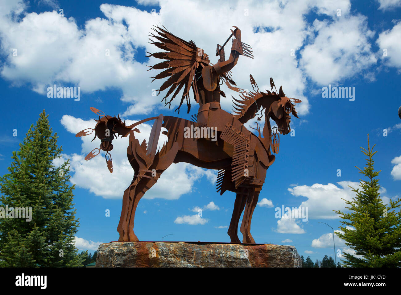 Warriors and Veterans Memorial, Veterans Park, Plummer, Coeur D'Alene Indian Reservation, Idaho Stock Photo