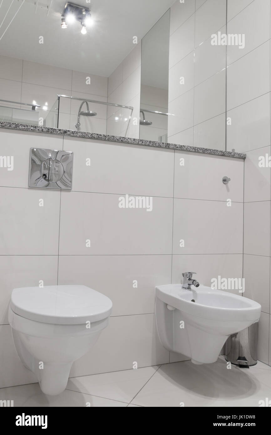 Luxury bathroom -  toilet - bidet Stock Photo