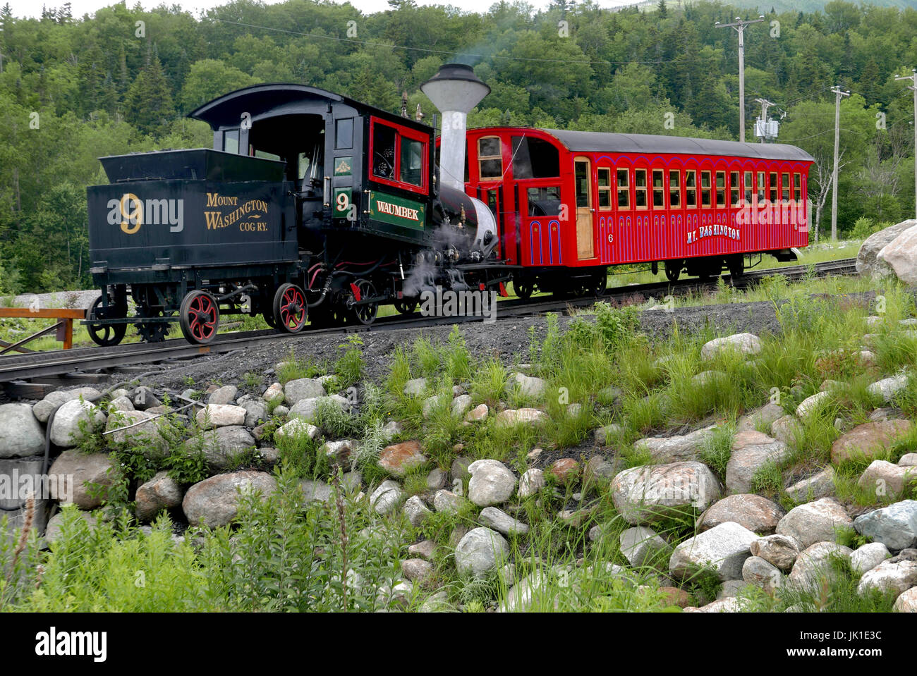 Mt washington cog railway stock photo alamy