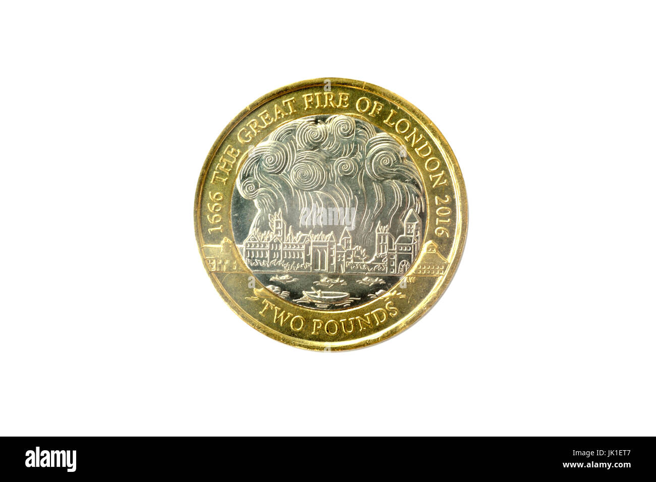 Two Pounds great fire of London anniversary coin Stock Photo Alamy