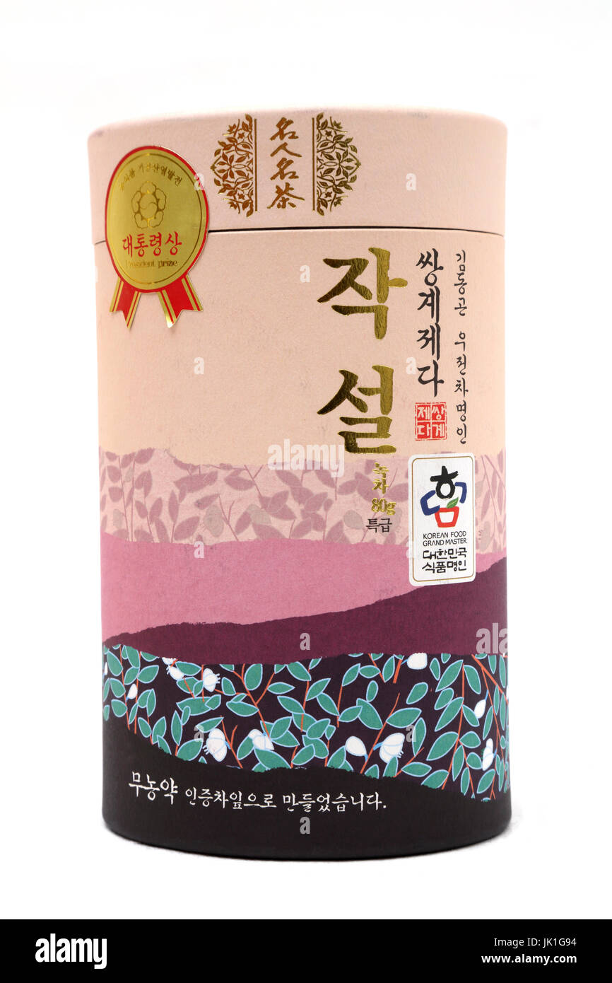 Korean Green Tea Jakseol Stock Photo