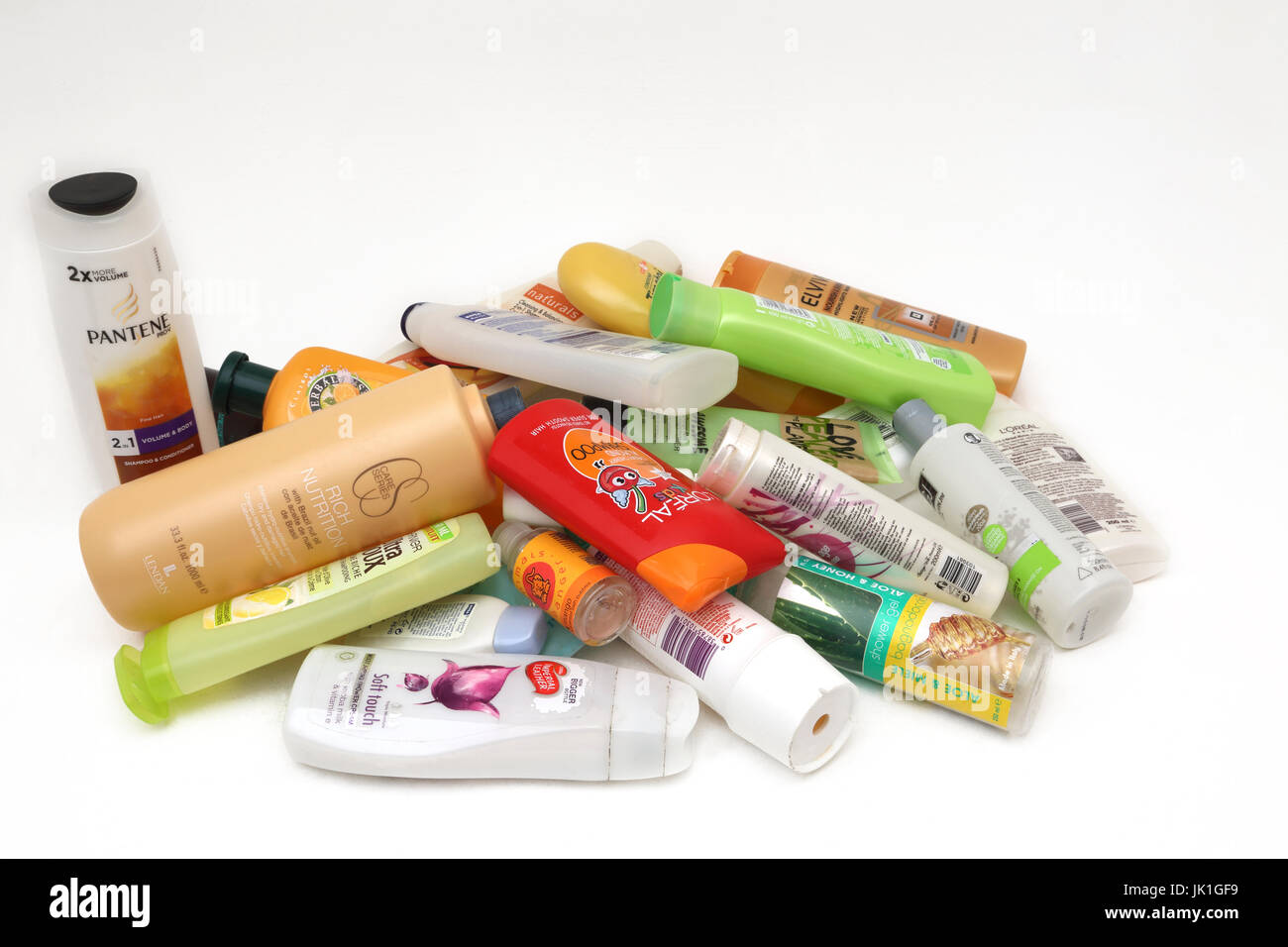 A Collection of Shampoo, Conditioners, Shower Gels and Bubble Bath