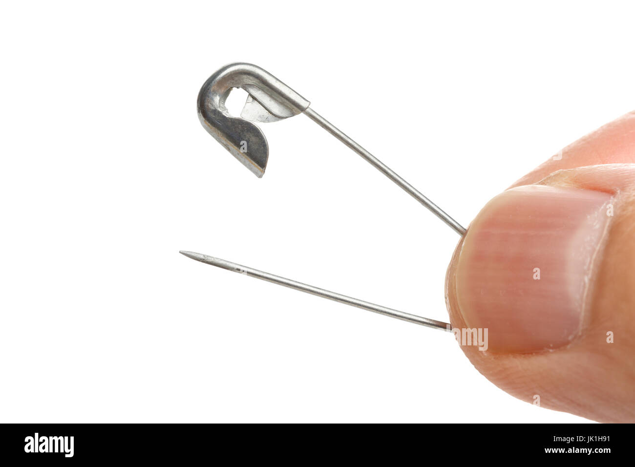 sewing safety pin isolated on a white background Stock Photo Alamy
