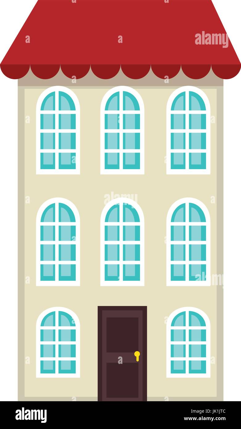 city building icon over white background vector illustration Stock ...