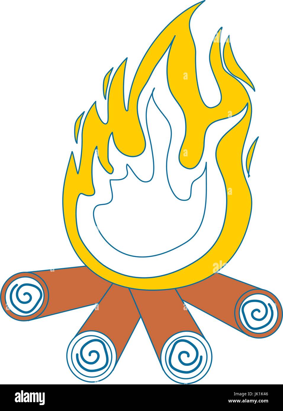 bonfire icon over white background vector illustration Stock Vector ...